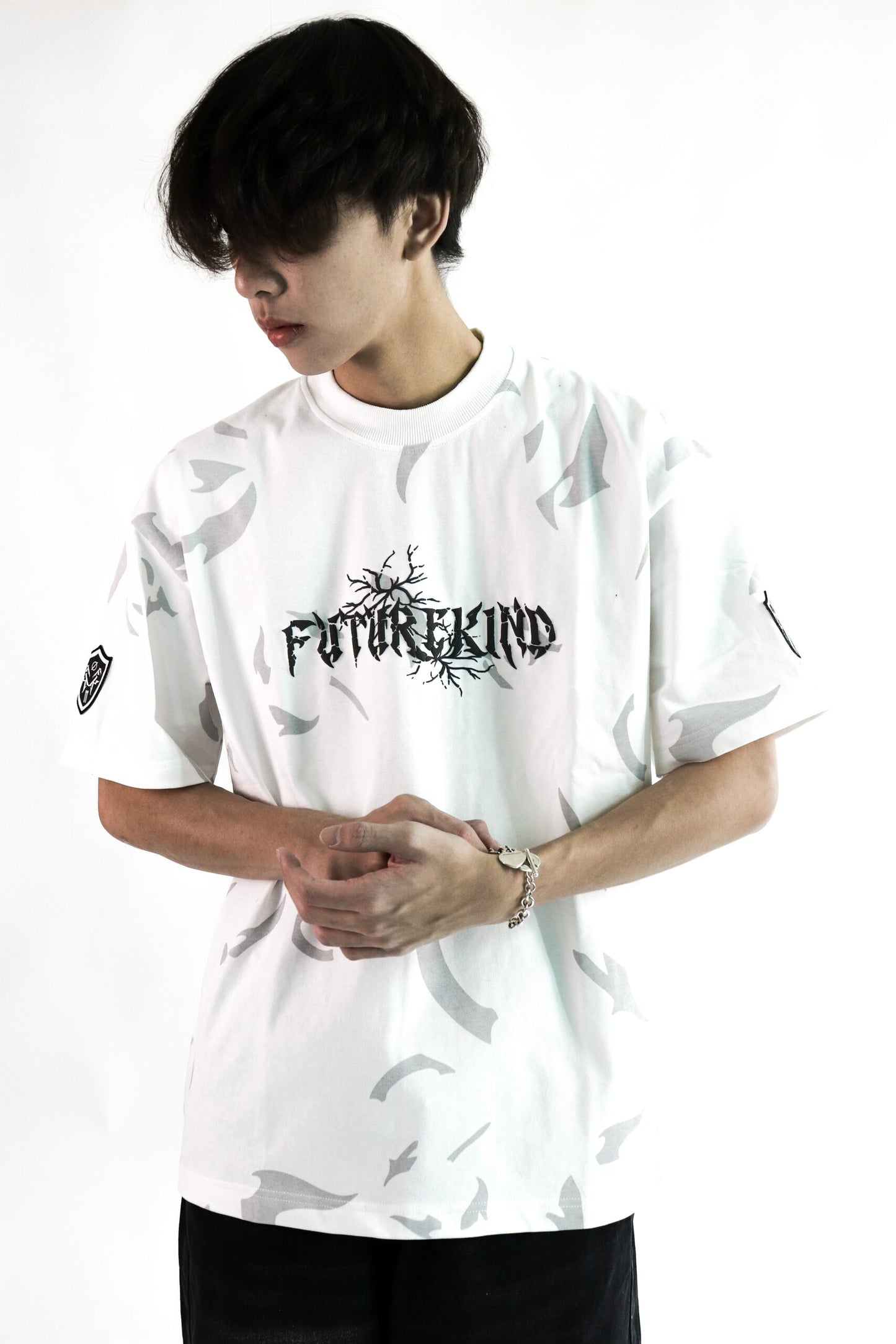 Futurekind : Time Crack Double Badges Tee White