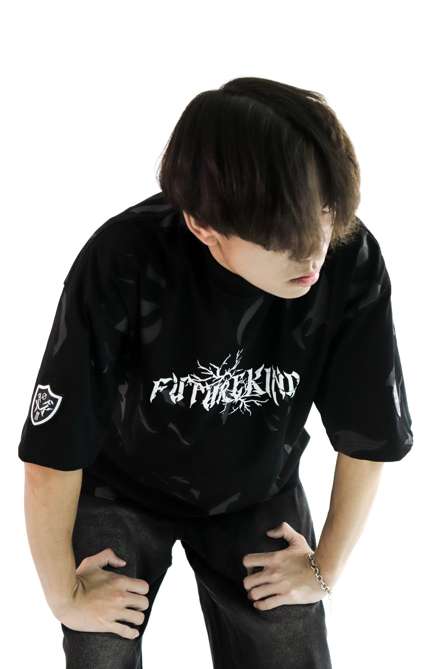 Futurekind : Time Crack Double Badges Tee Black