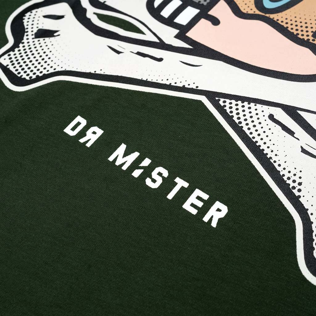 Dr Mister : HDHF Jolly Roger Broad Tee Green