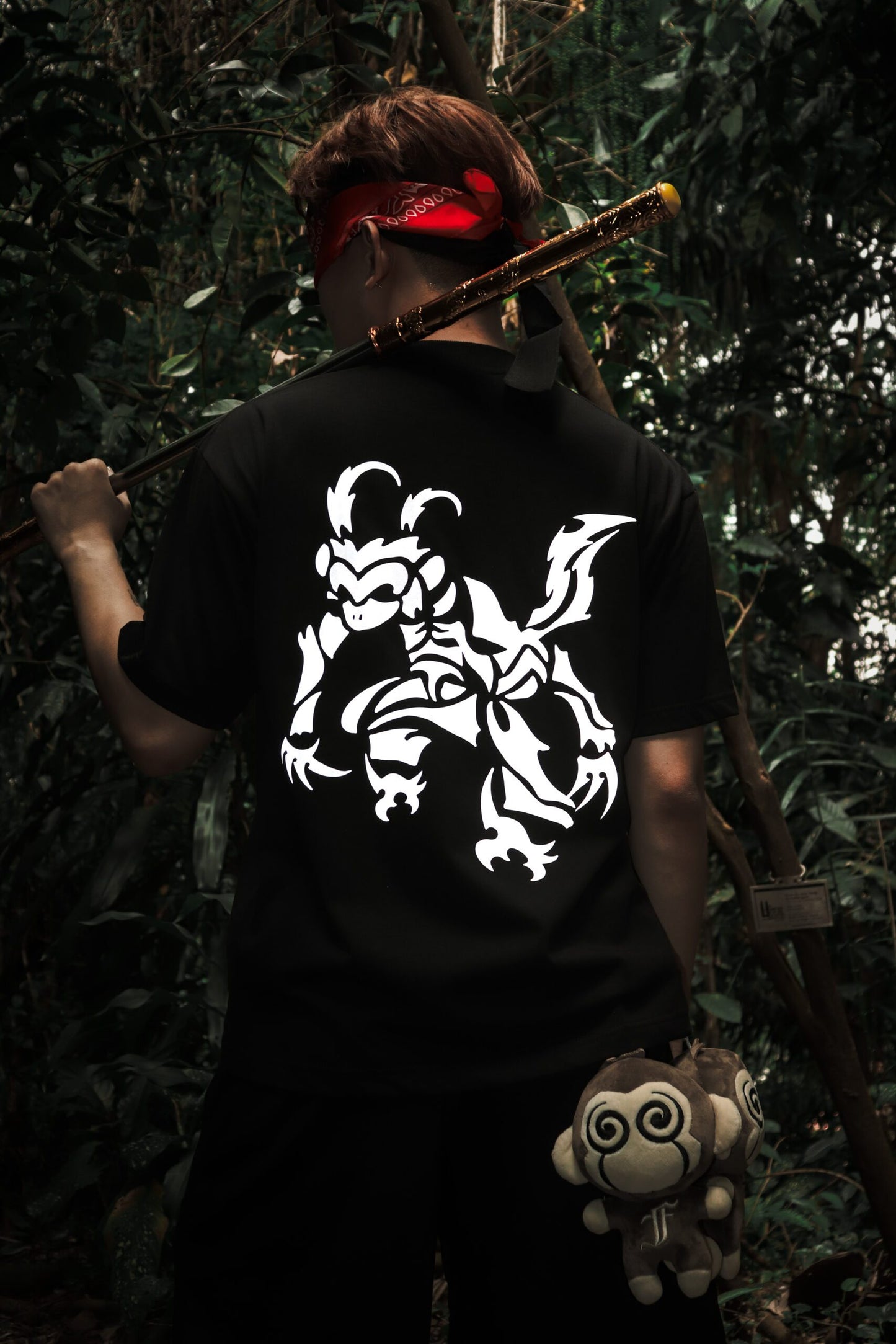 FRDCO x AhHou : 3M Reflective Wukong Tee Black