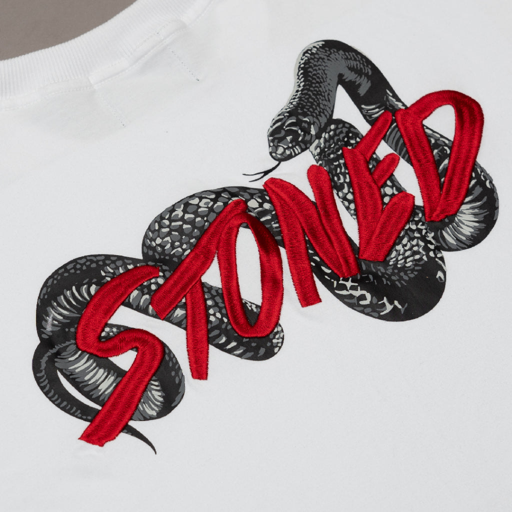 Stoned&Co Mystic : Genetic Snake Tee White