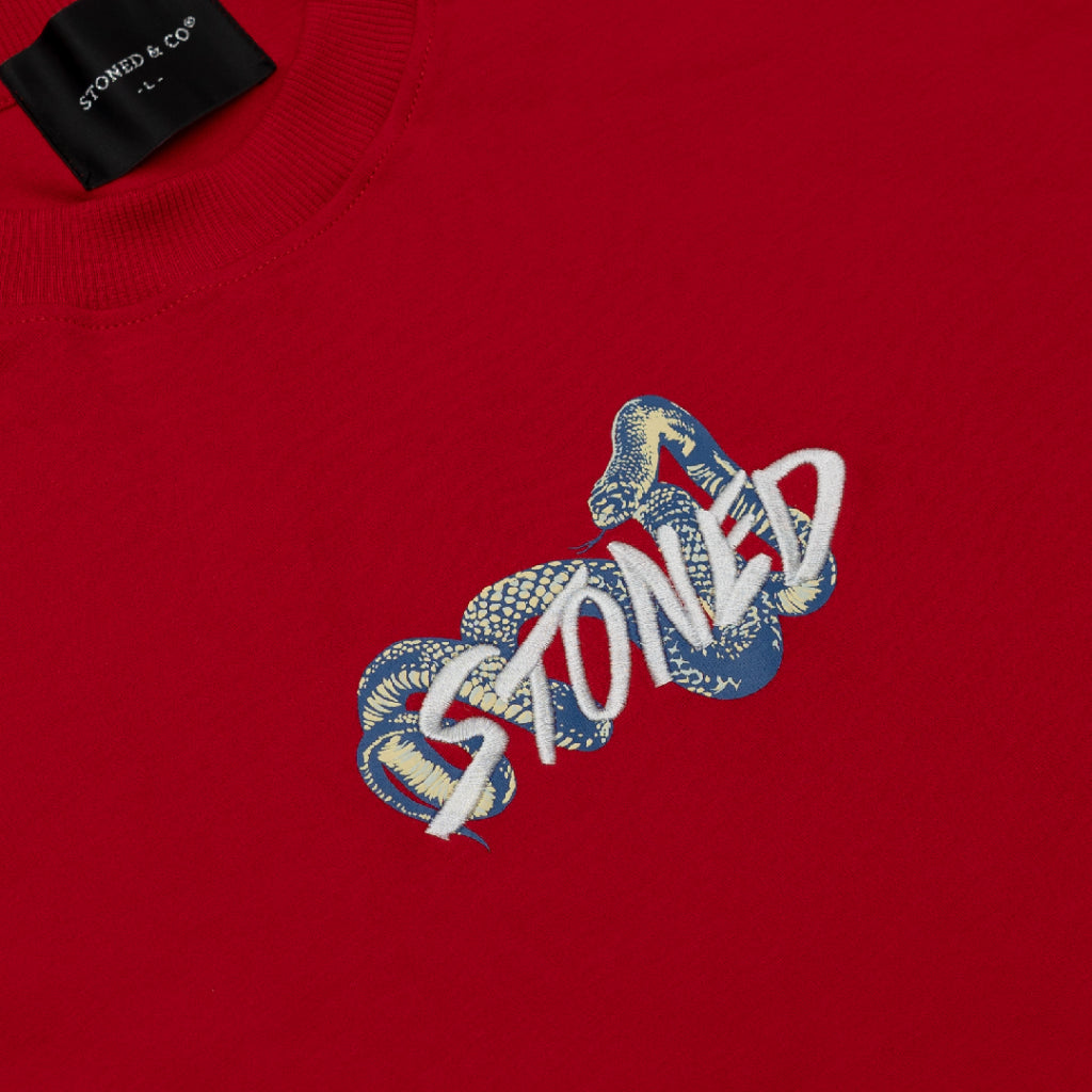 Stoned&Co Mystic : Genetic Snake Tee Red