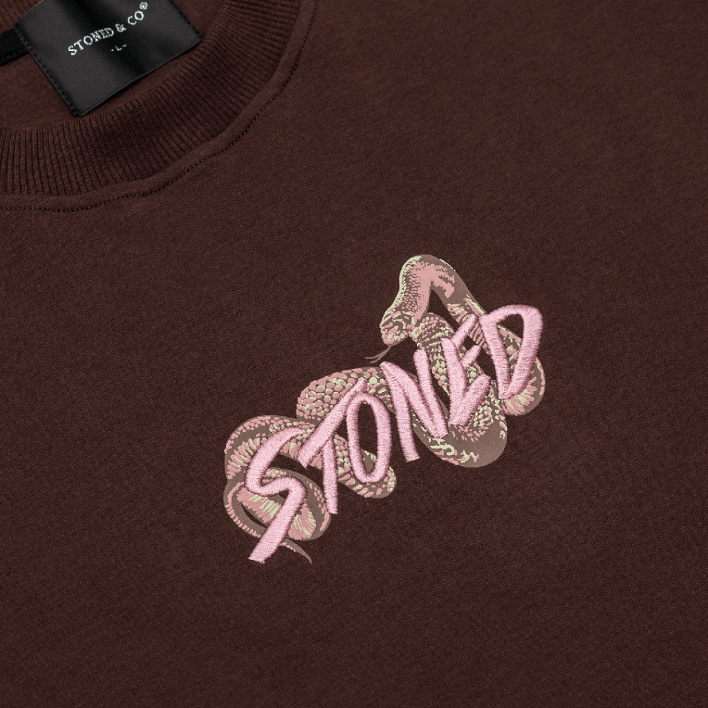 Stoned&Co Mystic : Genetic Snake Tee Brown