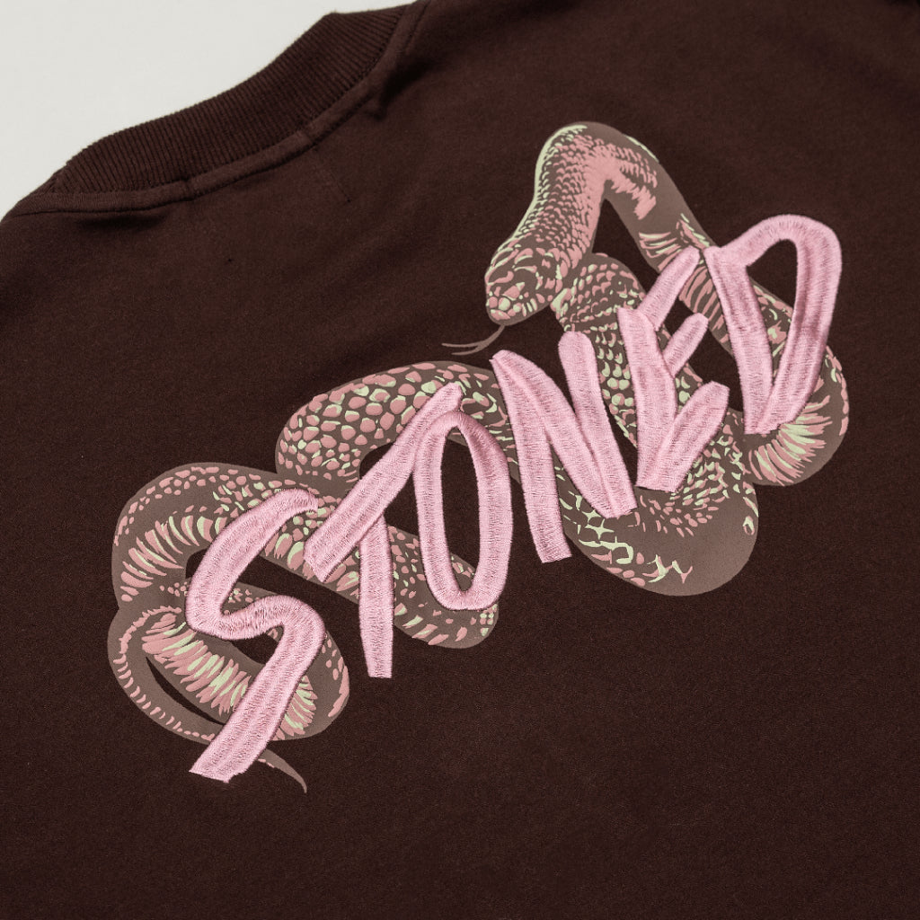 Stoned&Co Mystic : Genetic Snake Tee Brown
