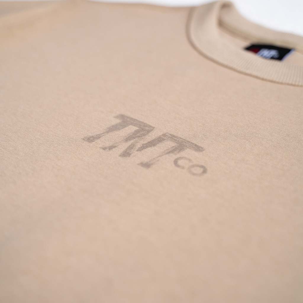 TNTCO : Textured Logo Tee Beige