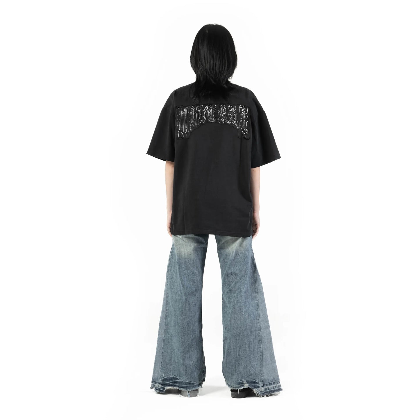 Whocares : Vintage Rock Patch Tee Black
