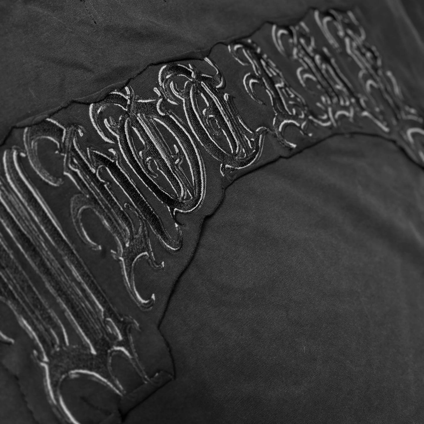 Whocares : Vintage Rock Patch Tee Black