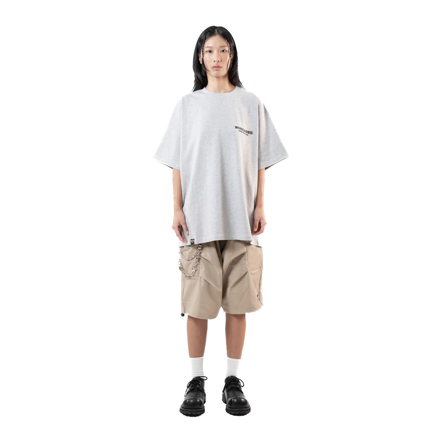 Whocares : Essential Logo Tee Grey