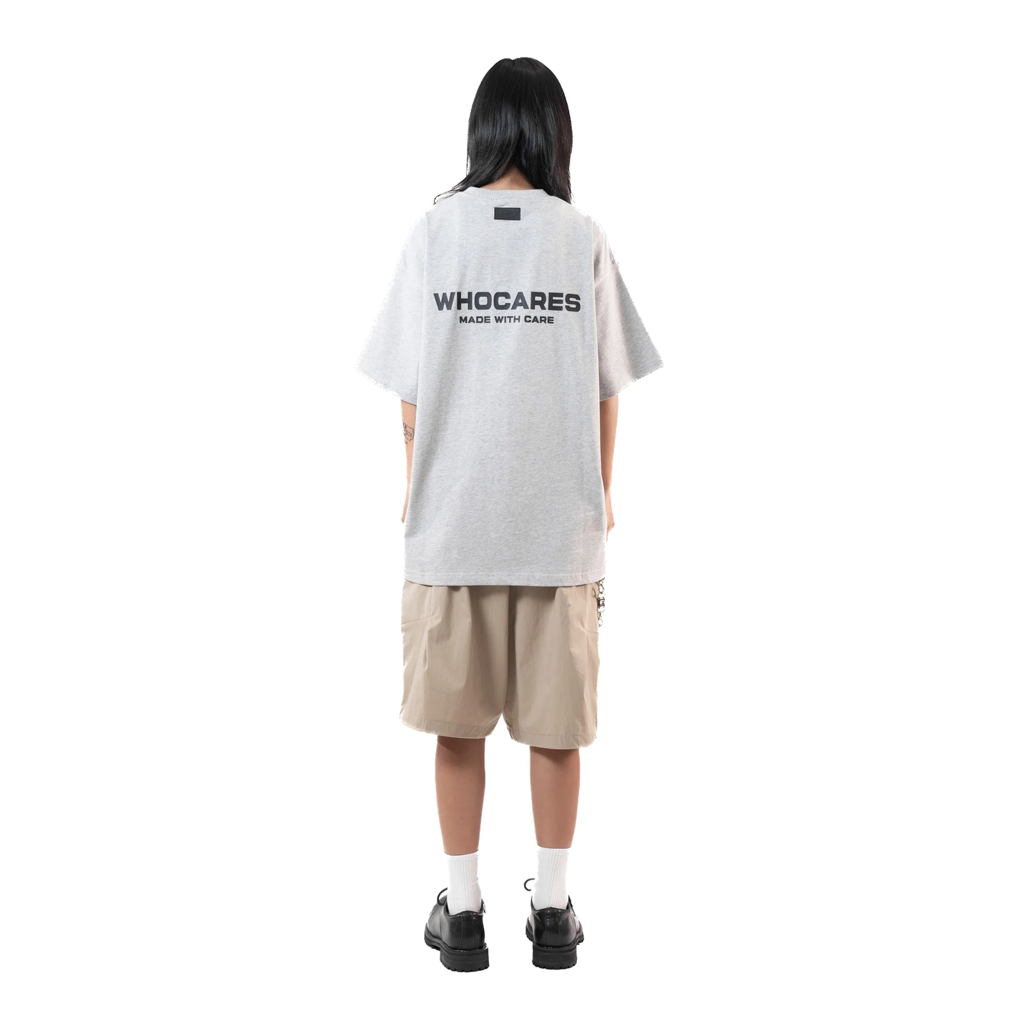 Whocares : Essential Logo Tee Grey