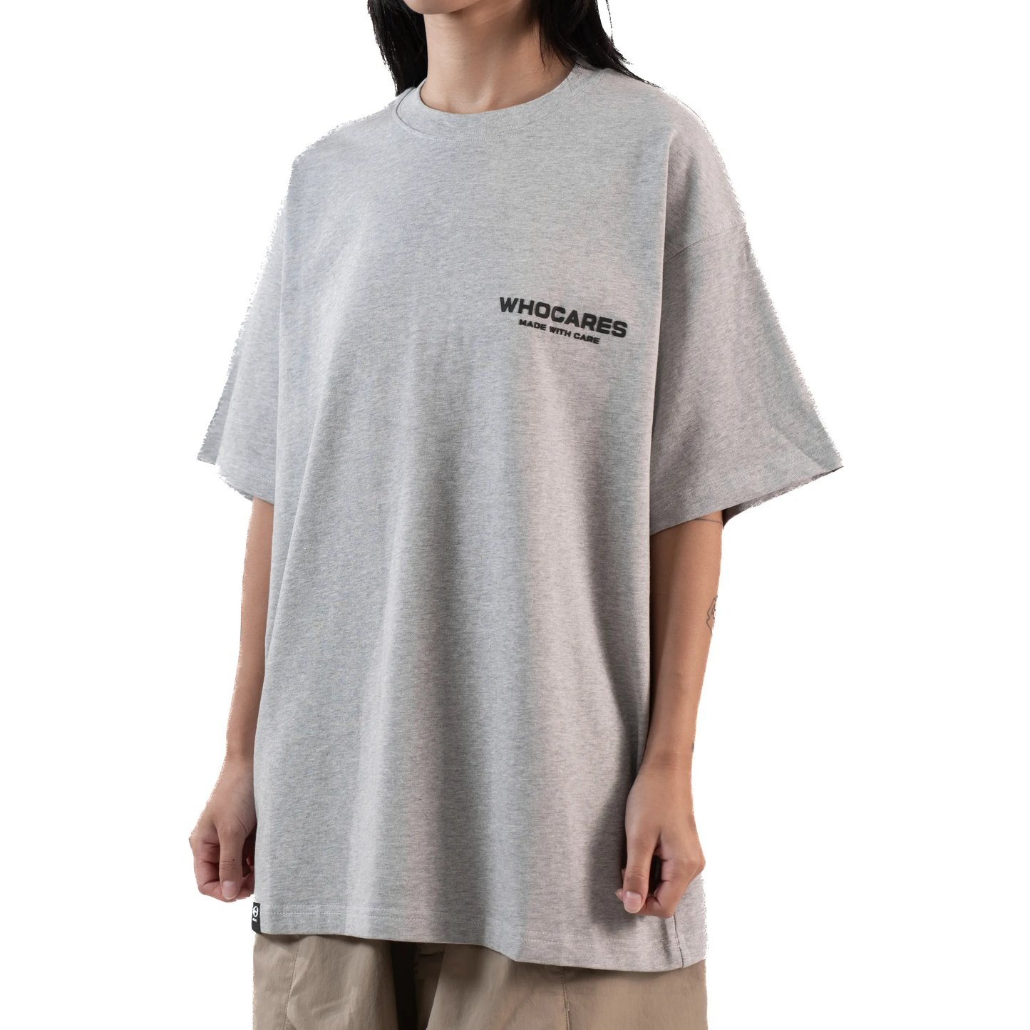 Whocares : Essential Logo Tee Grey