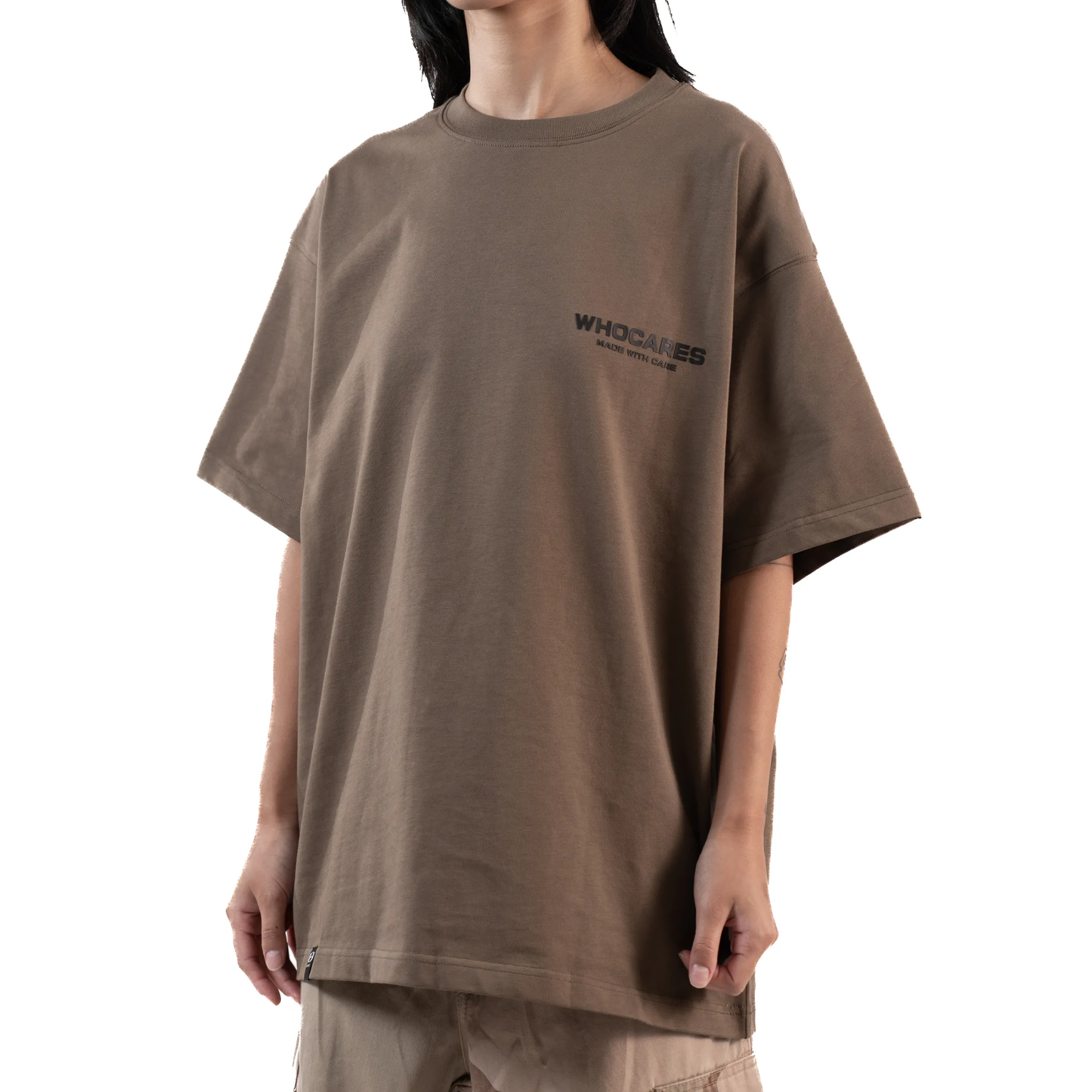 Whocares : Essential Logo Tee Brown