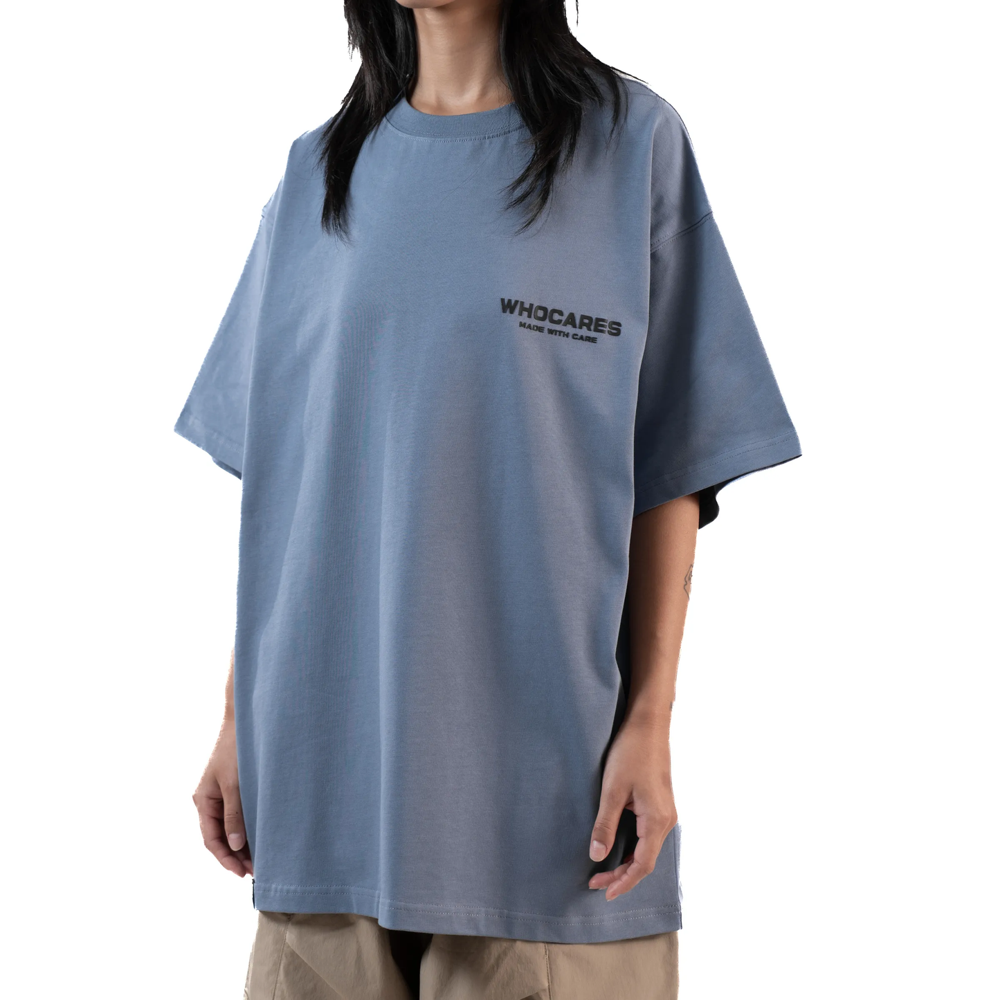 Whocares : Essential Logo Tee Blue