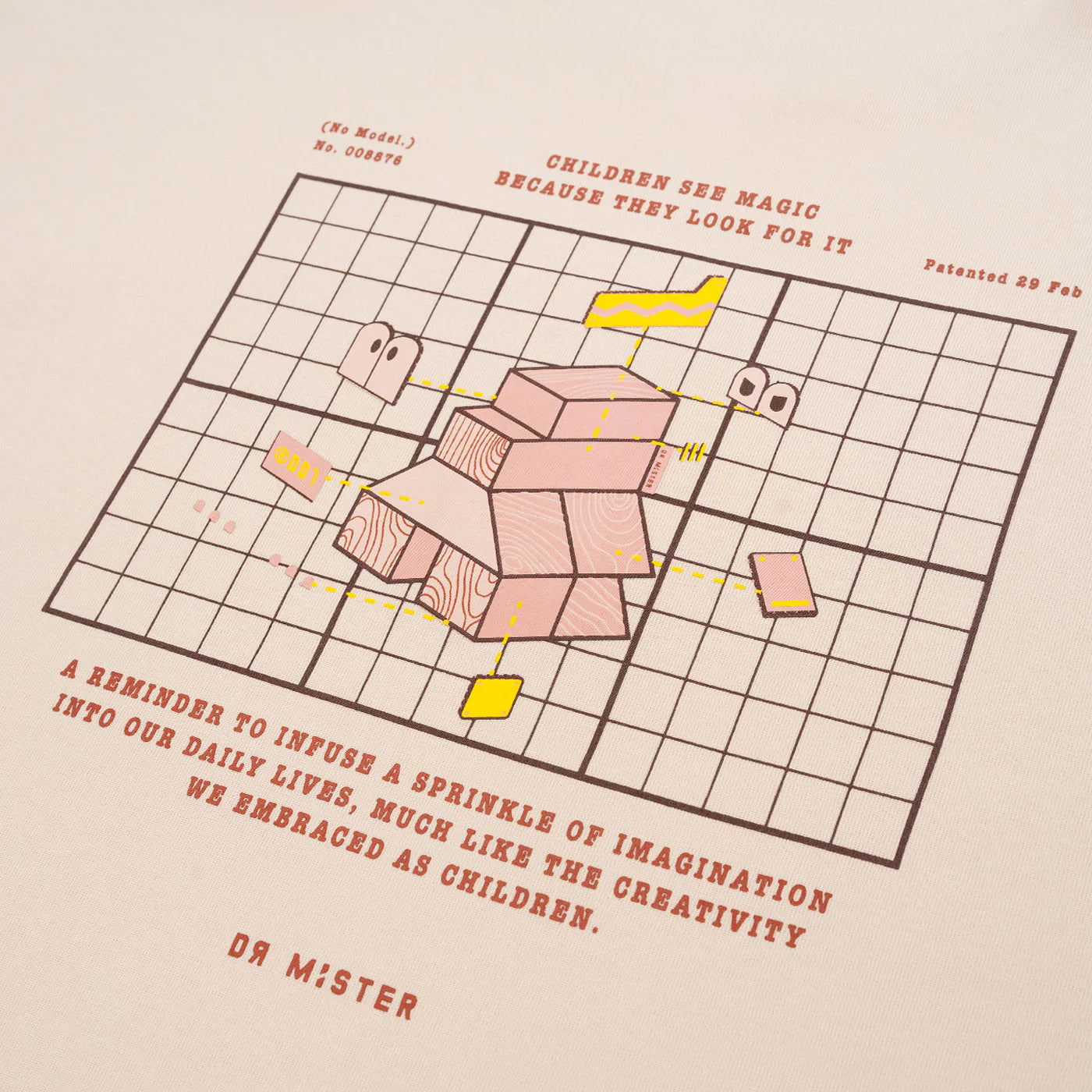 Dr Mister : Blueprint Dino Broad Tee
