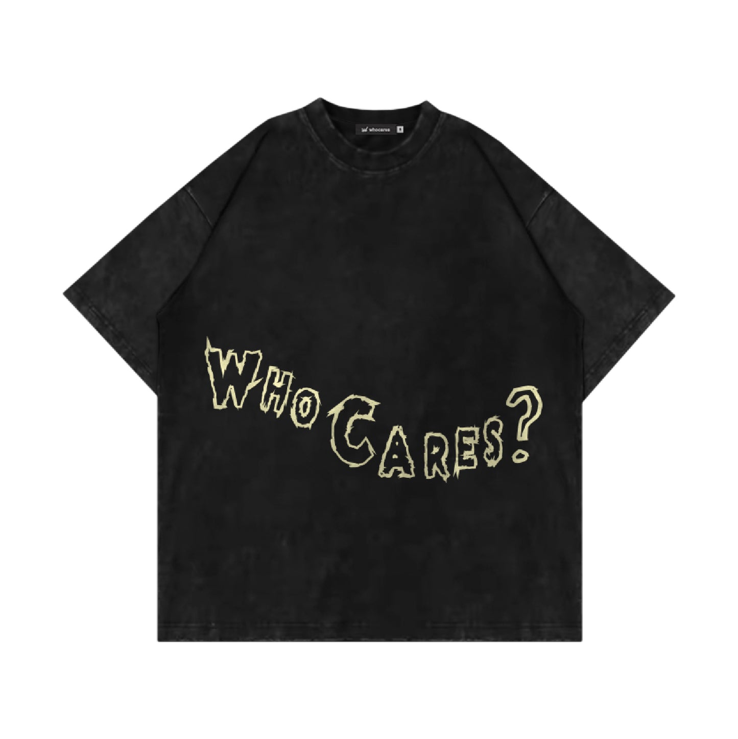 WHO CARES TAPE LOGO TEE