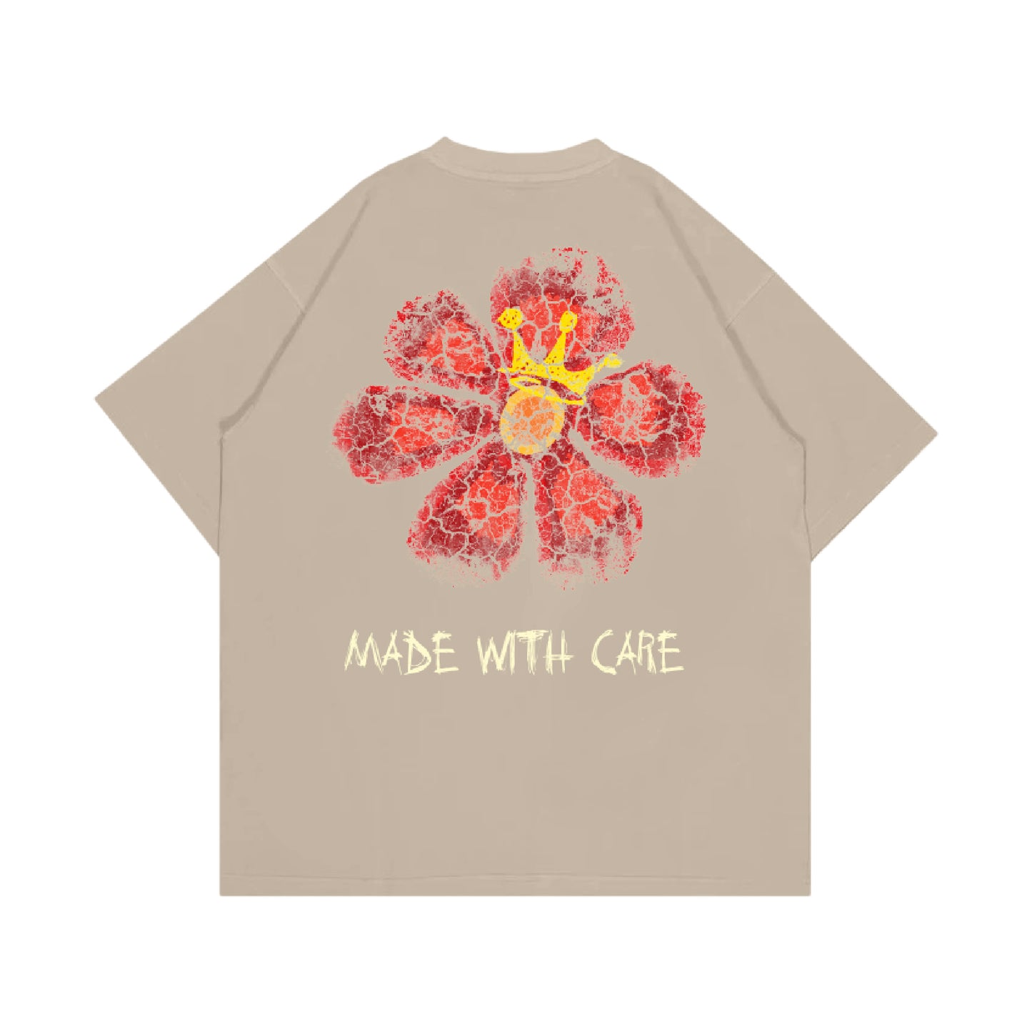Whocares : Distressed Flower Tee