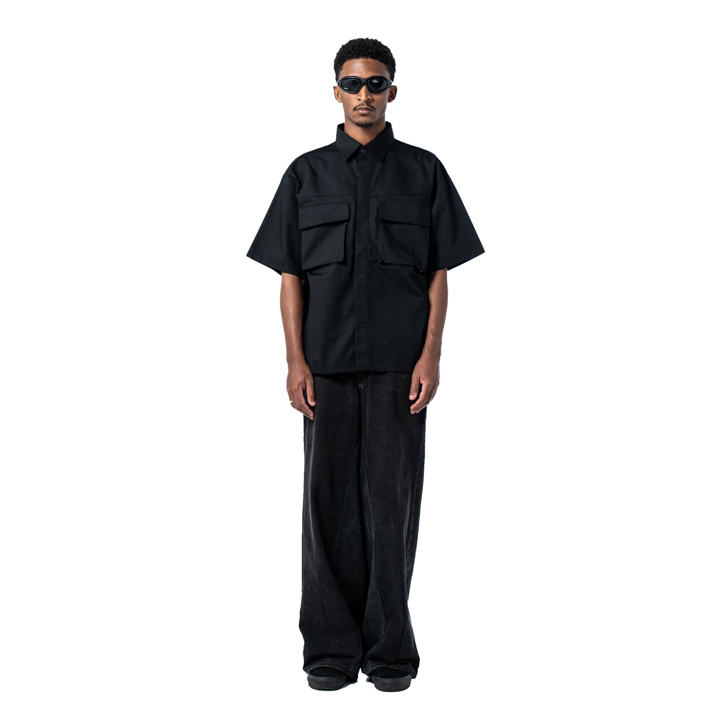 Whocares : Classic Patch Work Tee Black