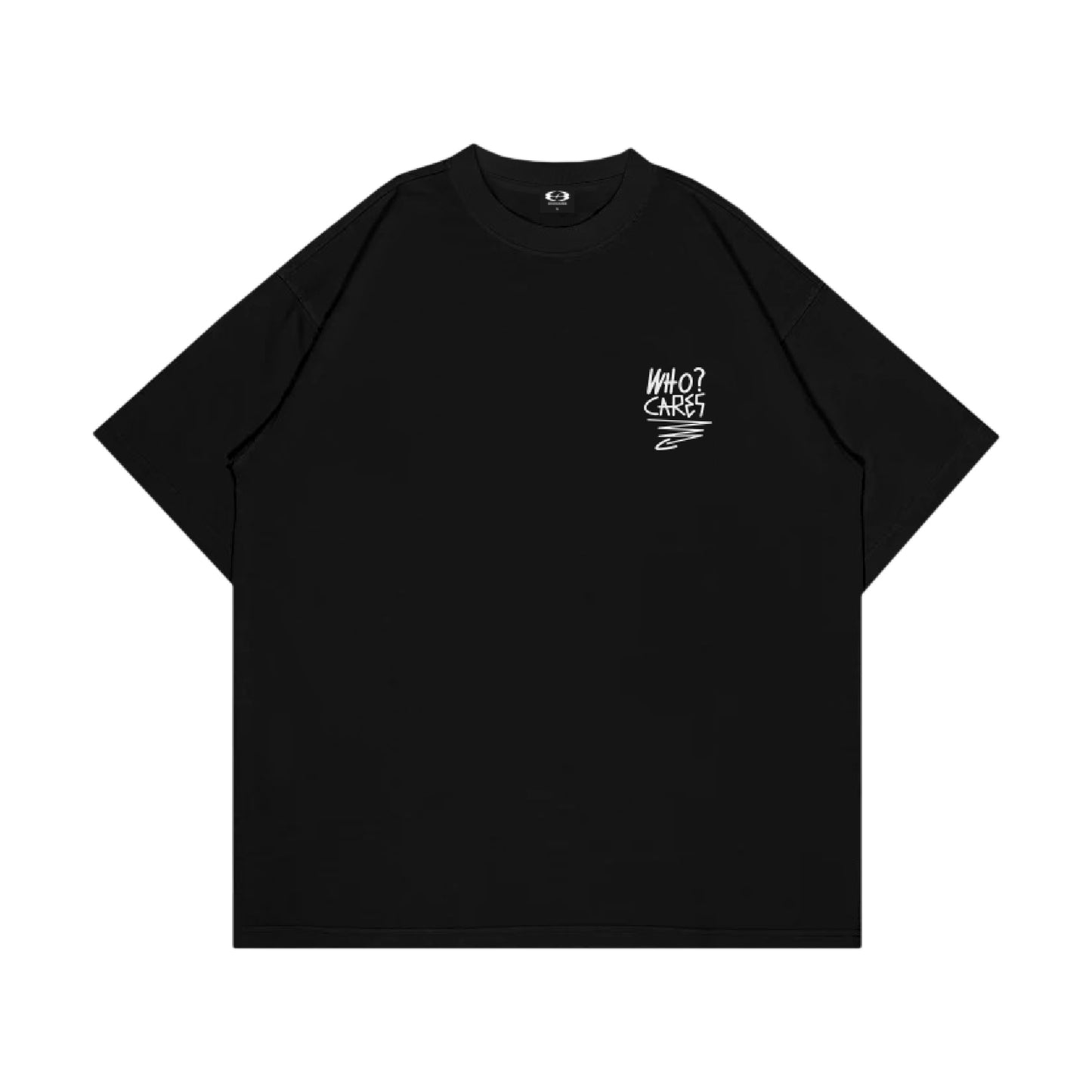 Whocares : Distressed Smiley Tee