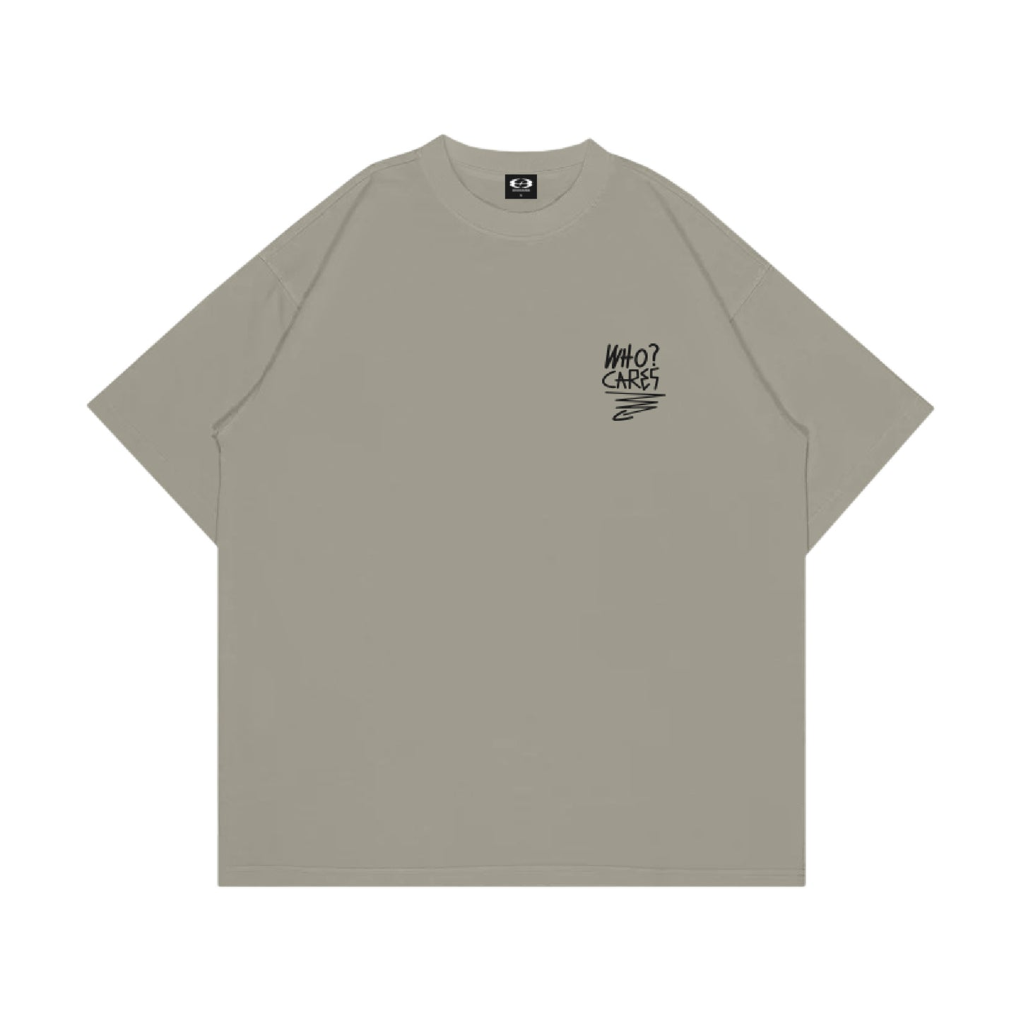 Whocares : Distressed Smiley Tee