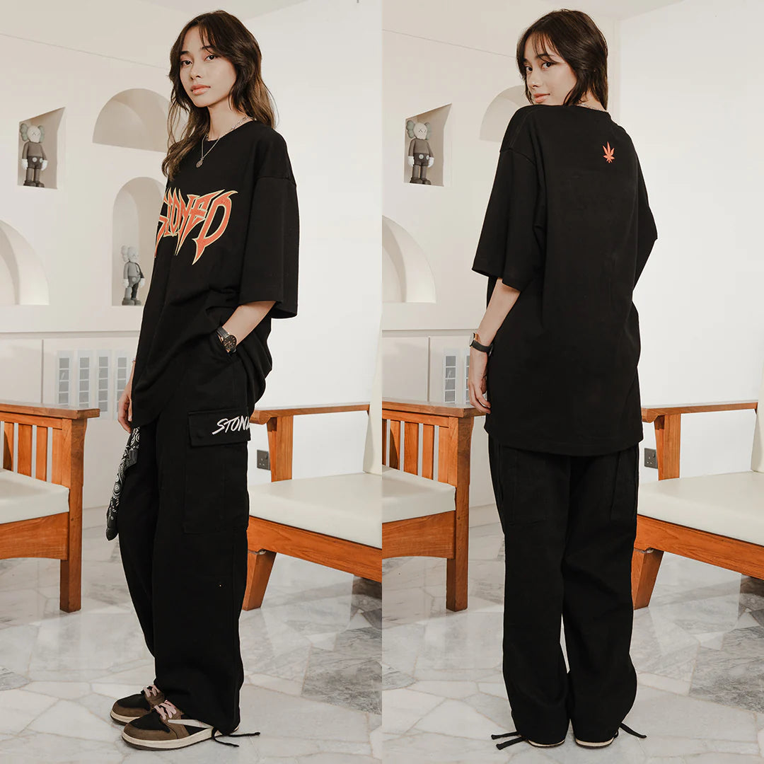 Stoned&Co Blessed25 : Cargo Pants Black