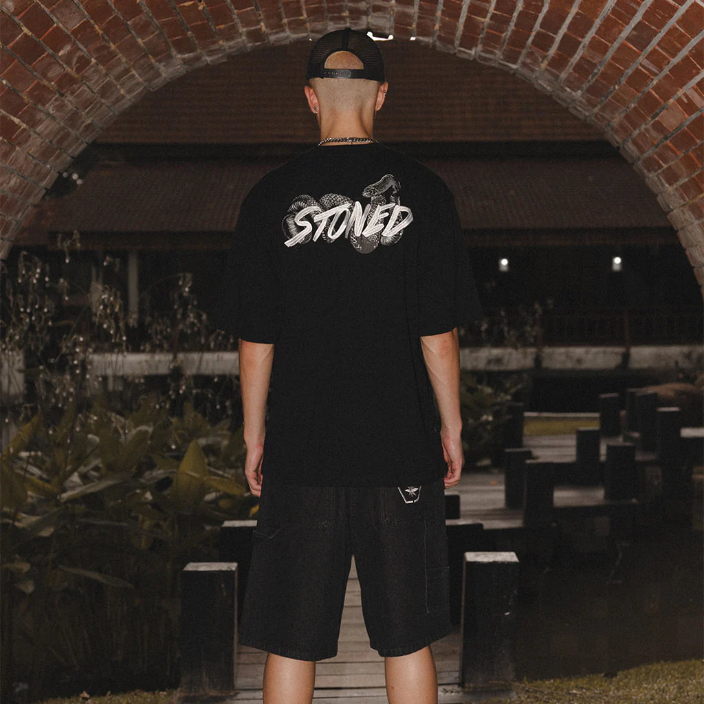 Stoned&Co Mystic : Genetic Snake Tee Black