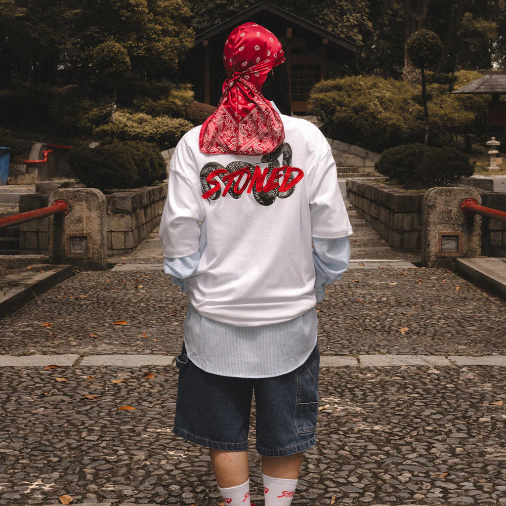 Stoned&Co Mystic : Genetic Snake Tee White