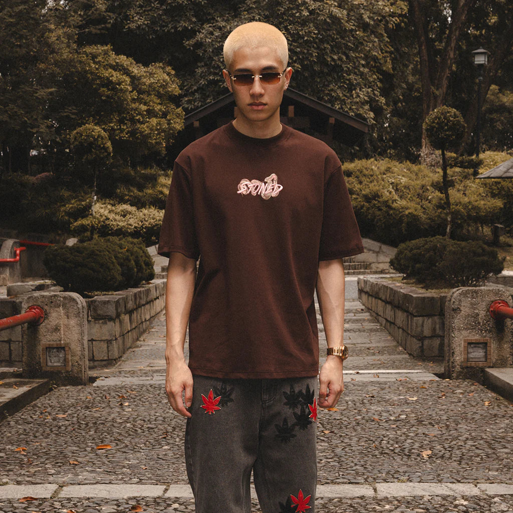 Stoned&Co Mystic : Genetic Snake Tee Brown