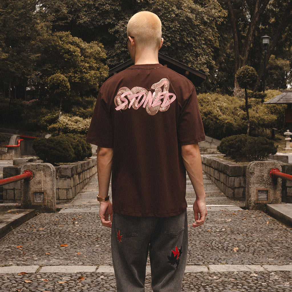 Stoned&Co Mystic : Genetic Snake Tee Brown