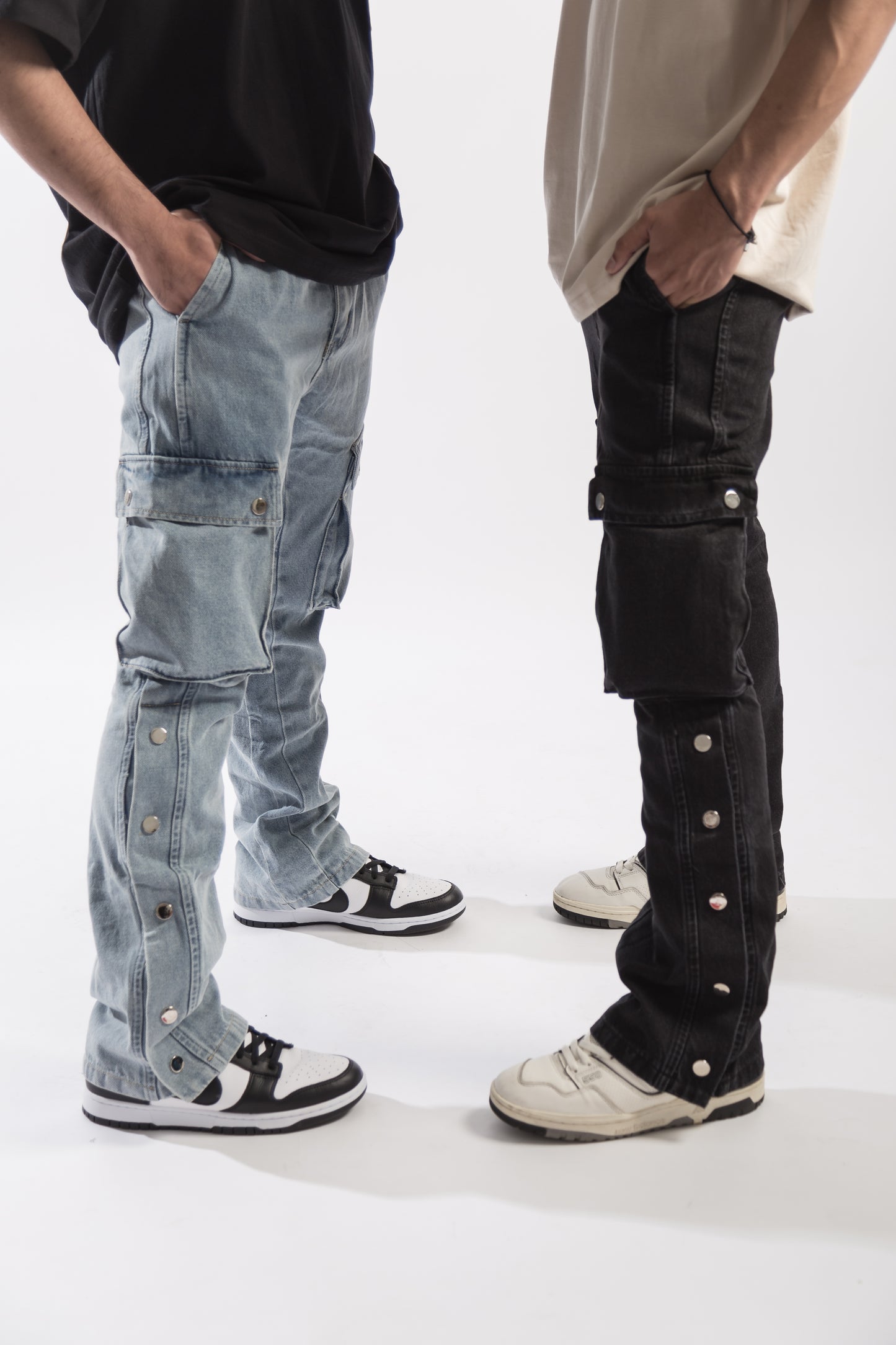 DC Clothing : Buckle Flare Cargo Jeans Blue