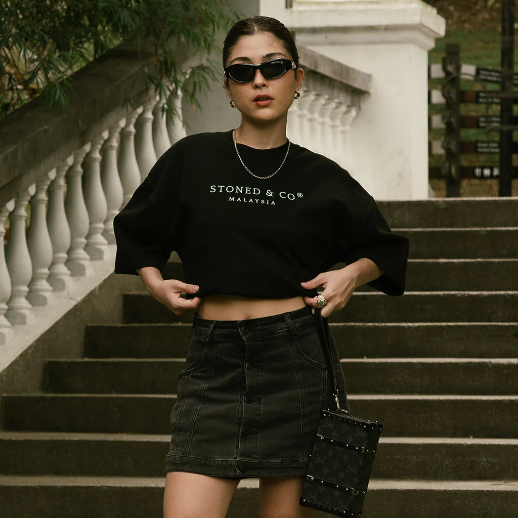 Stoned&Co Golden Jade : Jade Signature Tee Black