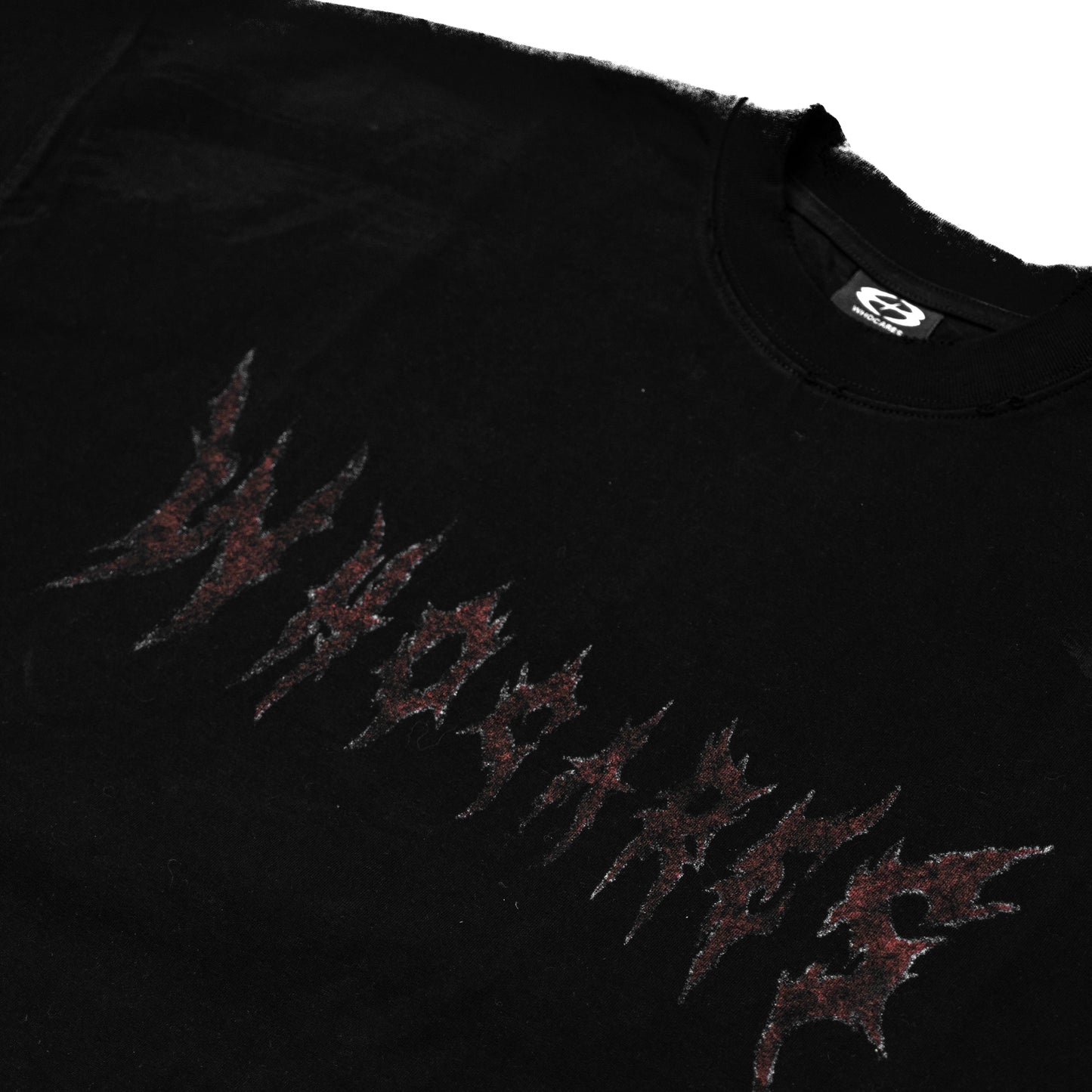 Whocares : Distressed Eiffel Tower Tee Black