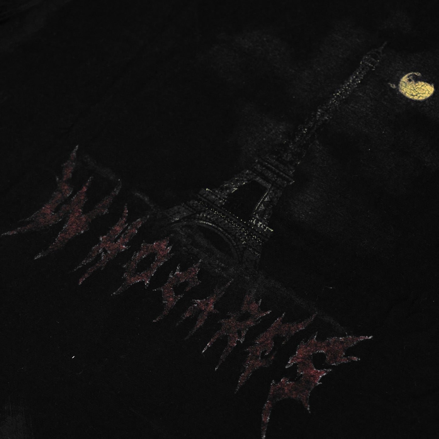 Whocares : Distressed Eiffel Tower Tee Black