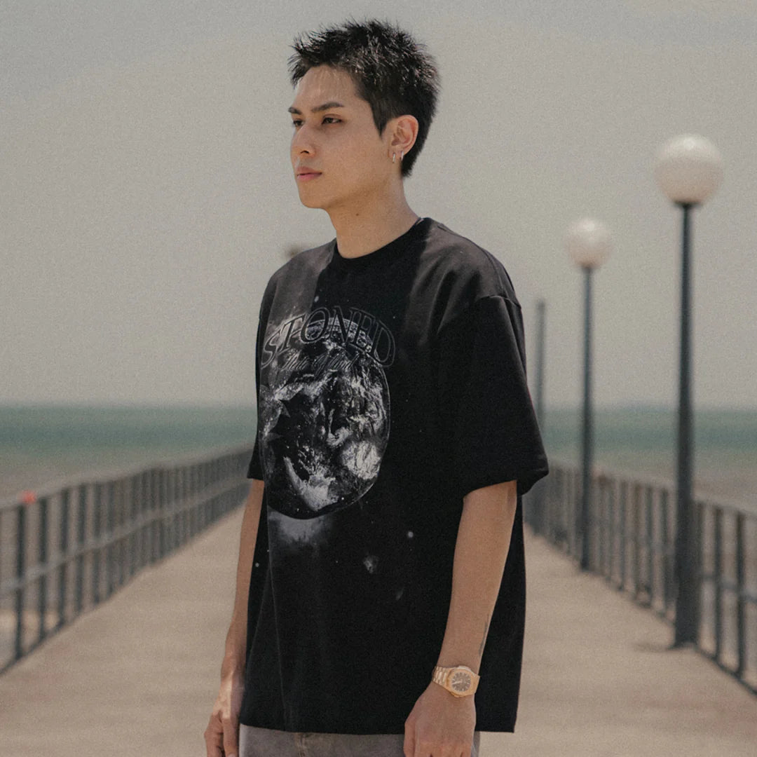 Stoned&Co Void : World Tee Black