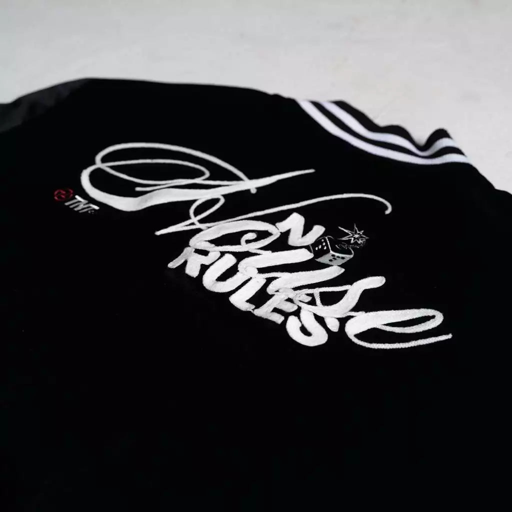 TNTCO : NHR Varsity Jacket Black
