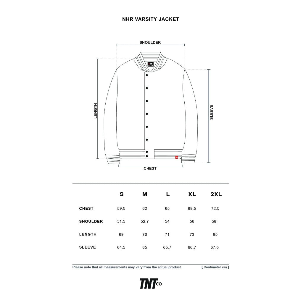 TNTCO : NHR Varsity Jacket Black