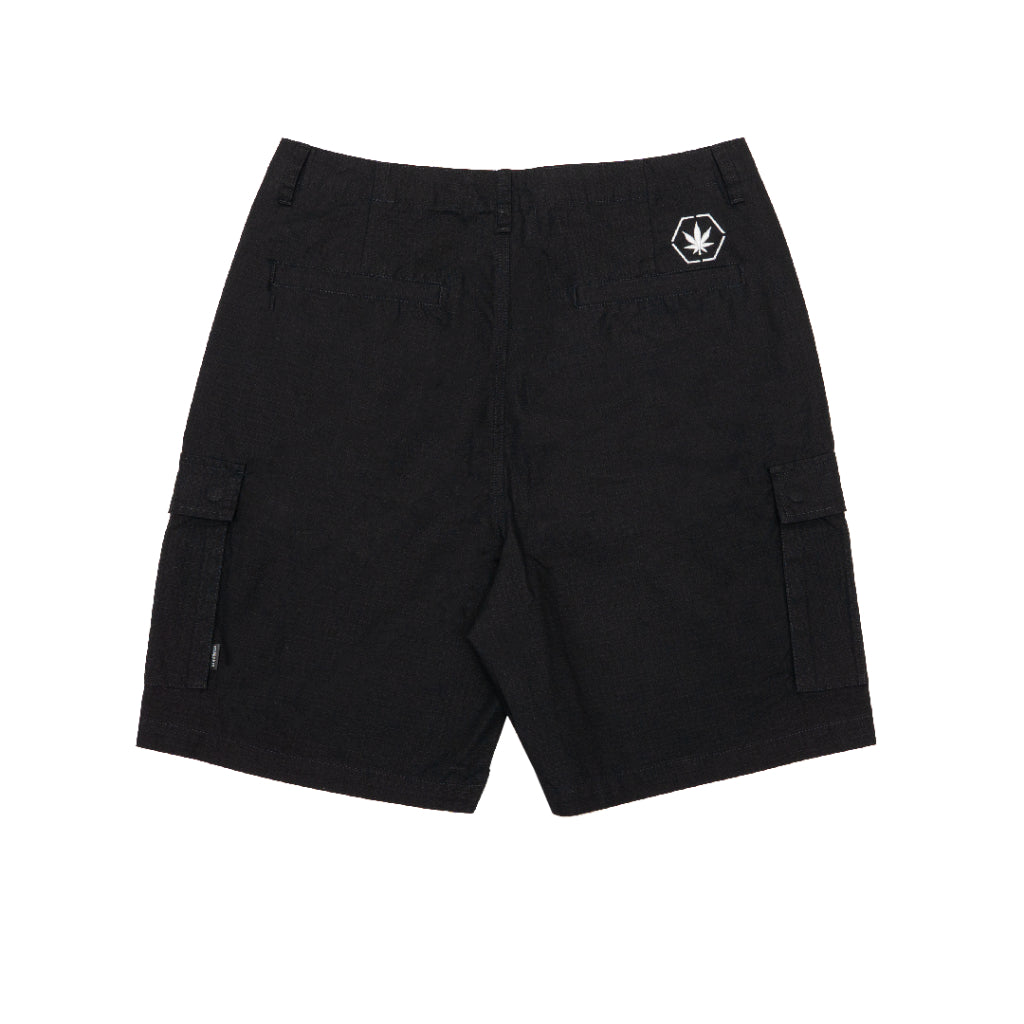 STONED BLESSED25 CARGO SHORT BLACK