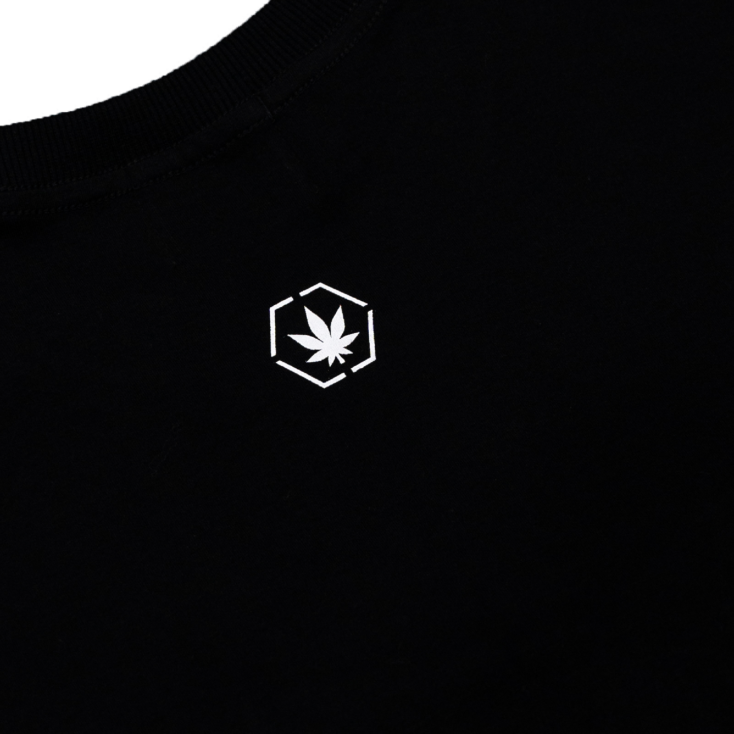 STONED RETRO JET BLACK VARSITY LOGO TEE