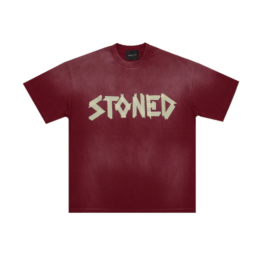 STONED GOLDEN JADE STONED TAPE WASH TEE