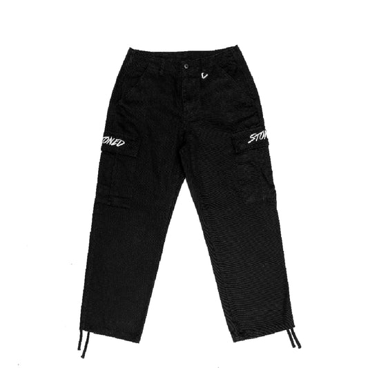 STONED BLESSED25 CARGO PANTS BLACK