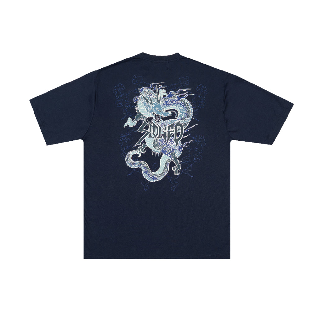 STONED BLESSED25 GENETIC NAGA TEE NAVY