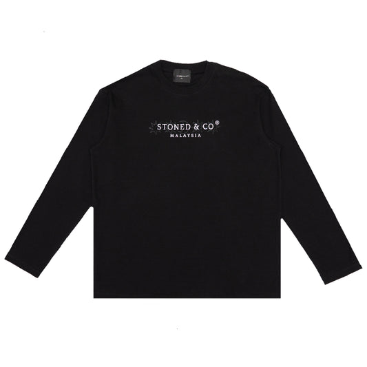 STONED BLESSED25 SIGNATURE MOONLIGHT L/S TEE BLACK