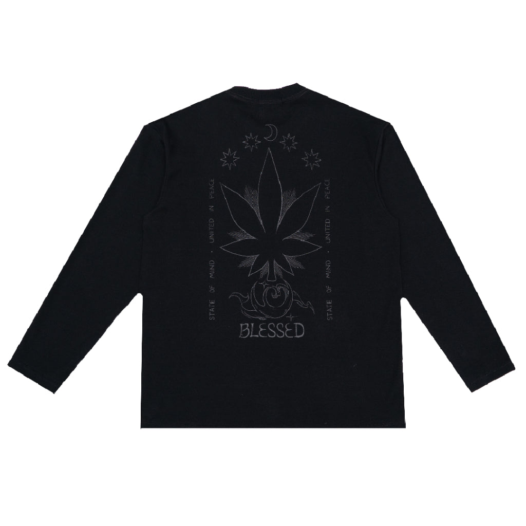 Stoned&Co Blessed25 : Signature Moonlight L/S Tee Black