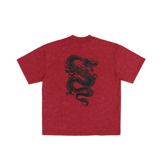 FRDCO : Dark Dragon Stoned Wash Tee Red