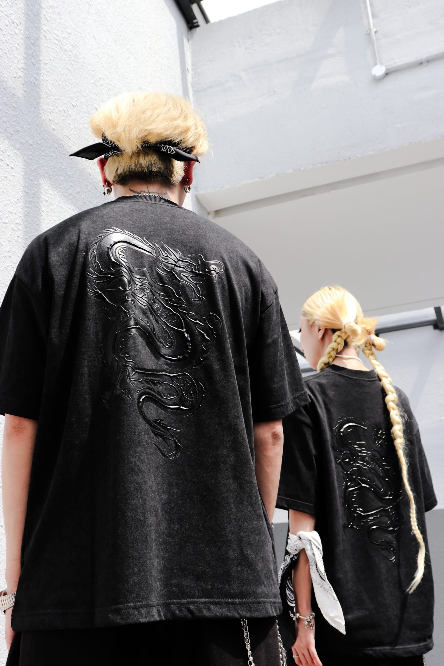 FRDCO : Dark Dragon Stoned Wash Tee Black