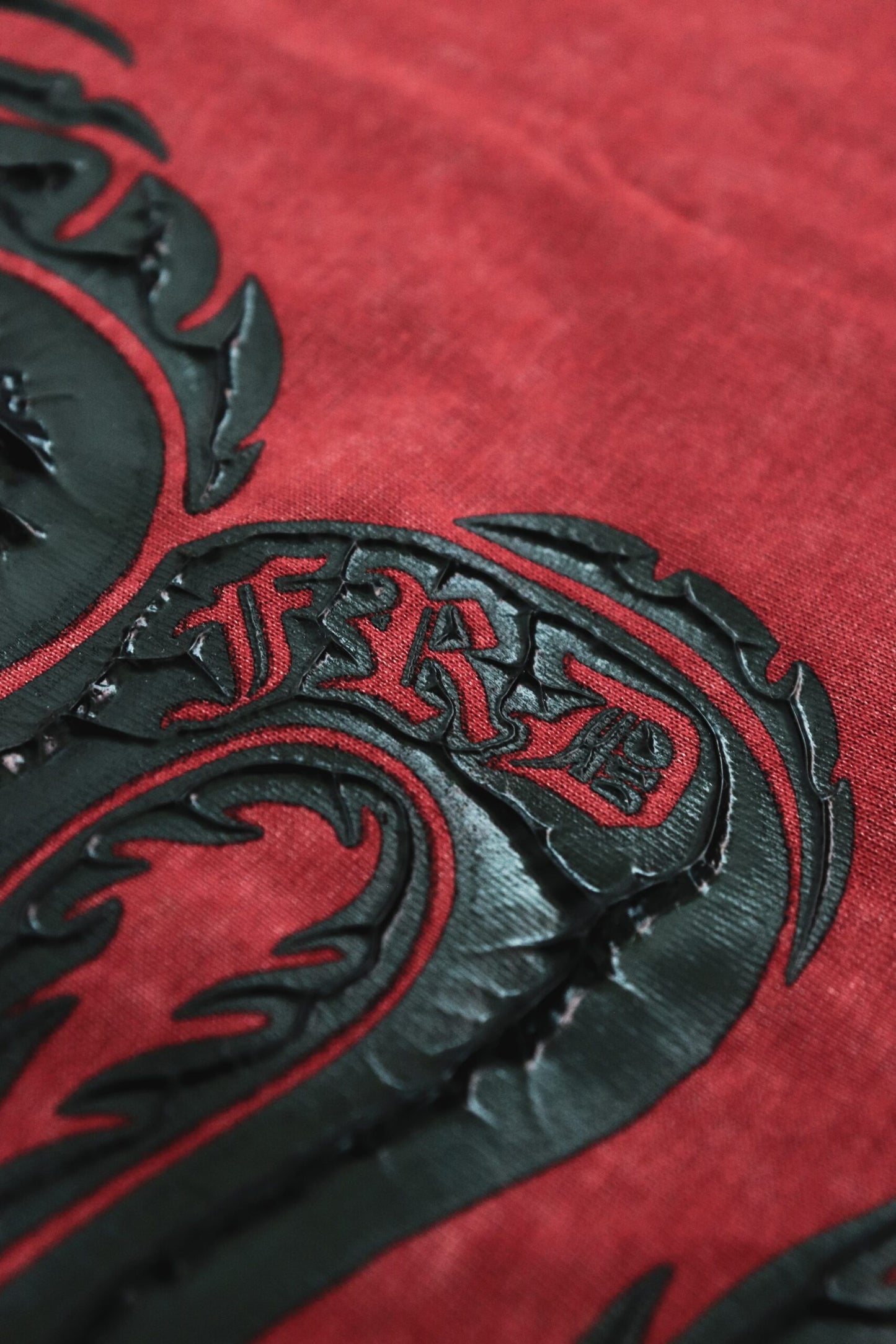 FRDCO : Dark Dragon Stoned Wash Tee Red