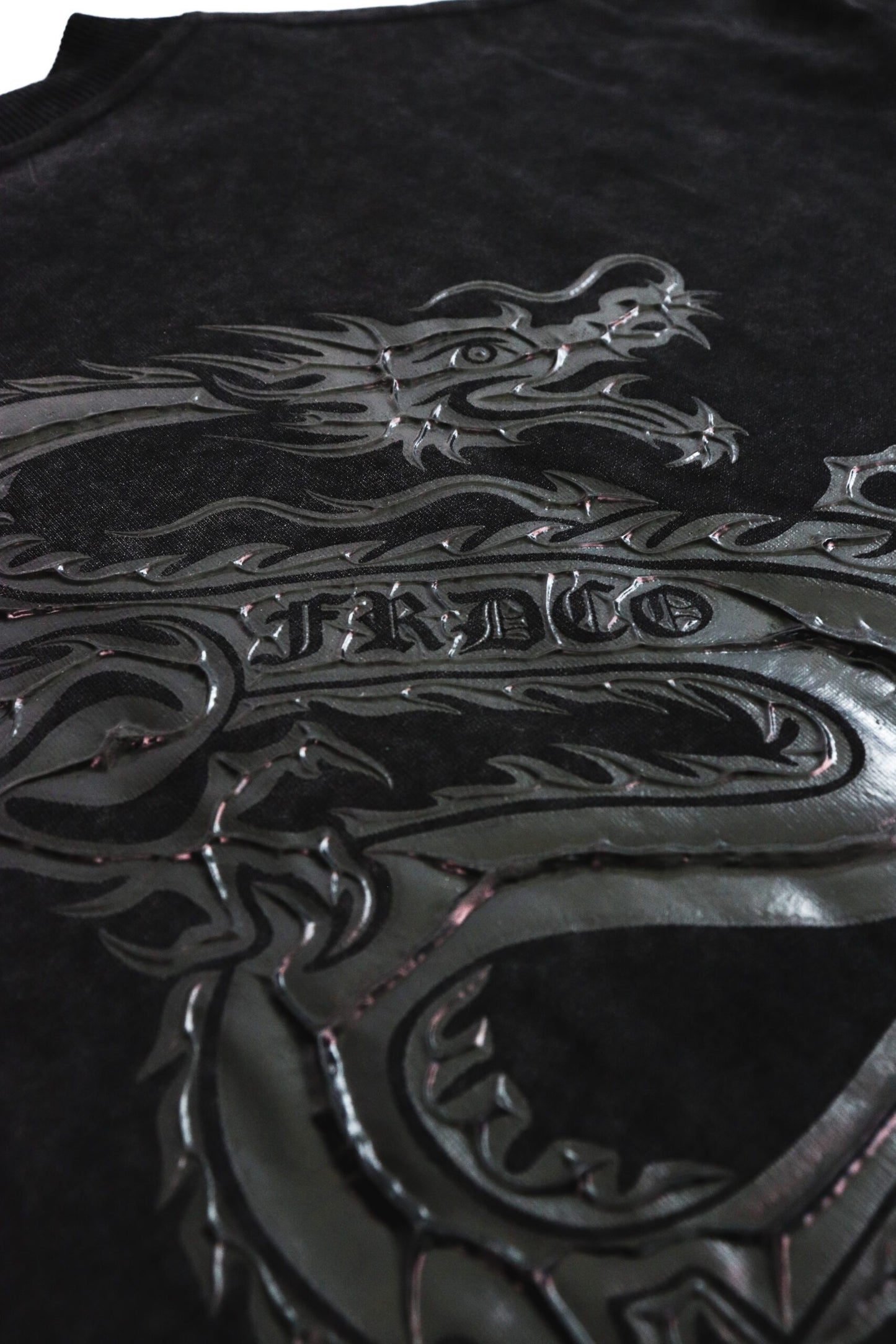 FRDCO : Dark Dragon Stoned Wash Tee Black