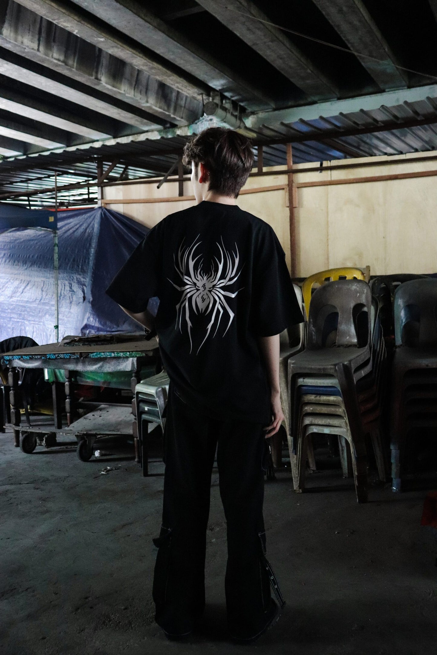 FRDCO : 3M Reflective Spider Tee Black