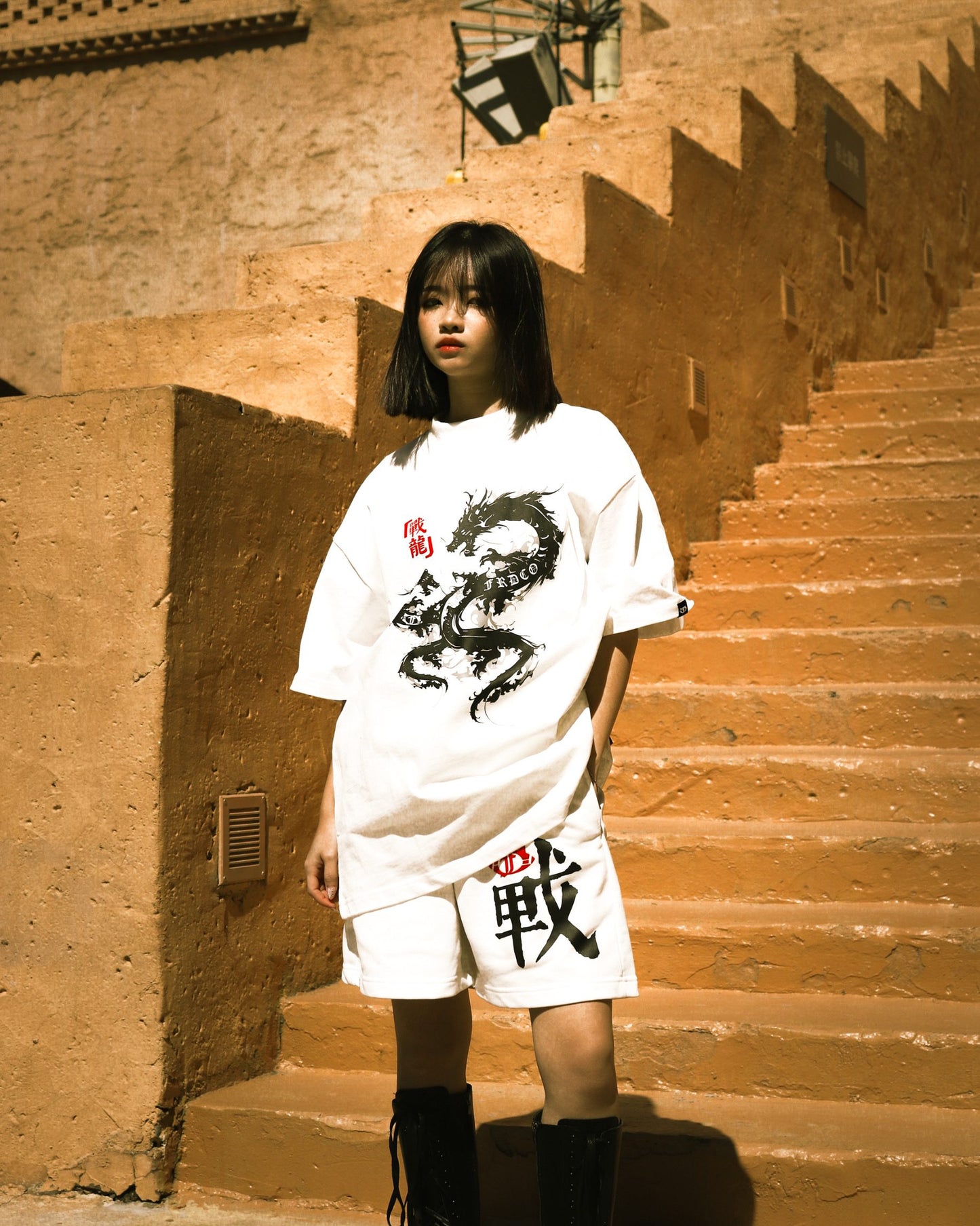 FRDCO : Warrior Logo Pants White