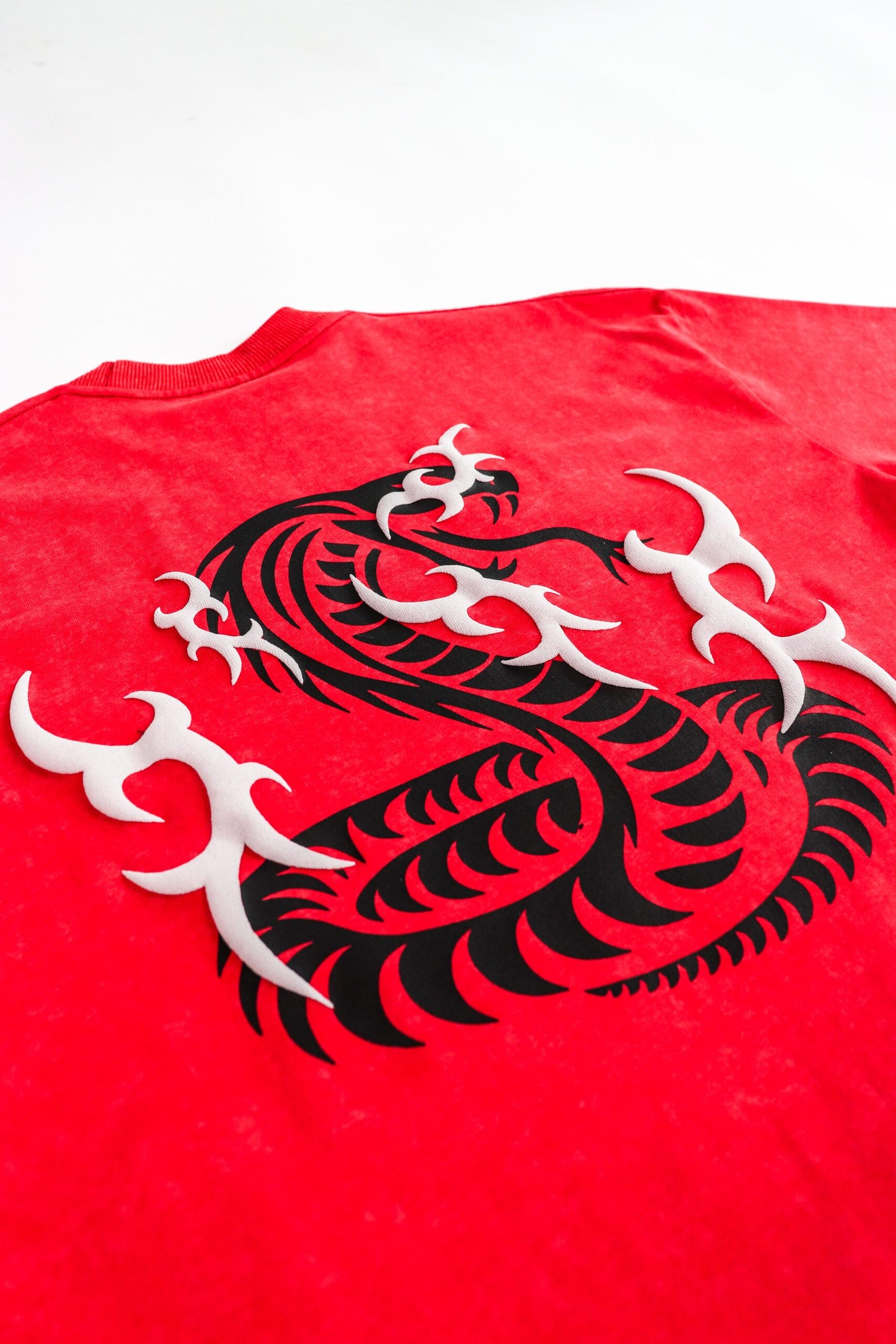 FRDCO : Razer Embossed Snake Washed Tee Red