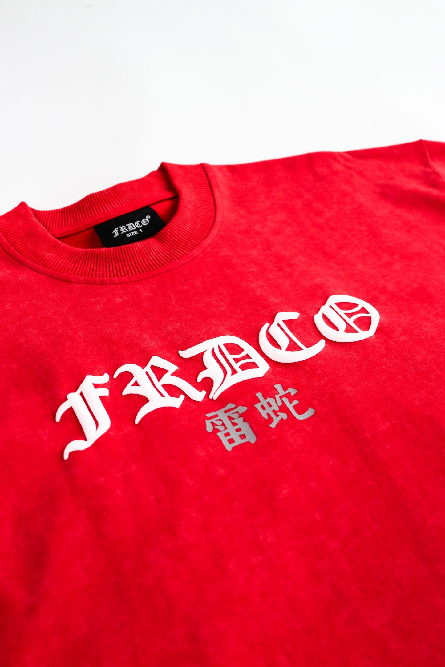 FRDCO : Razer Embossed Snake Washed Tee Red