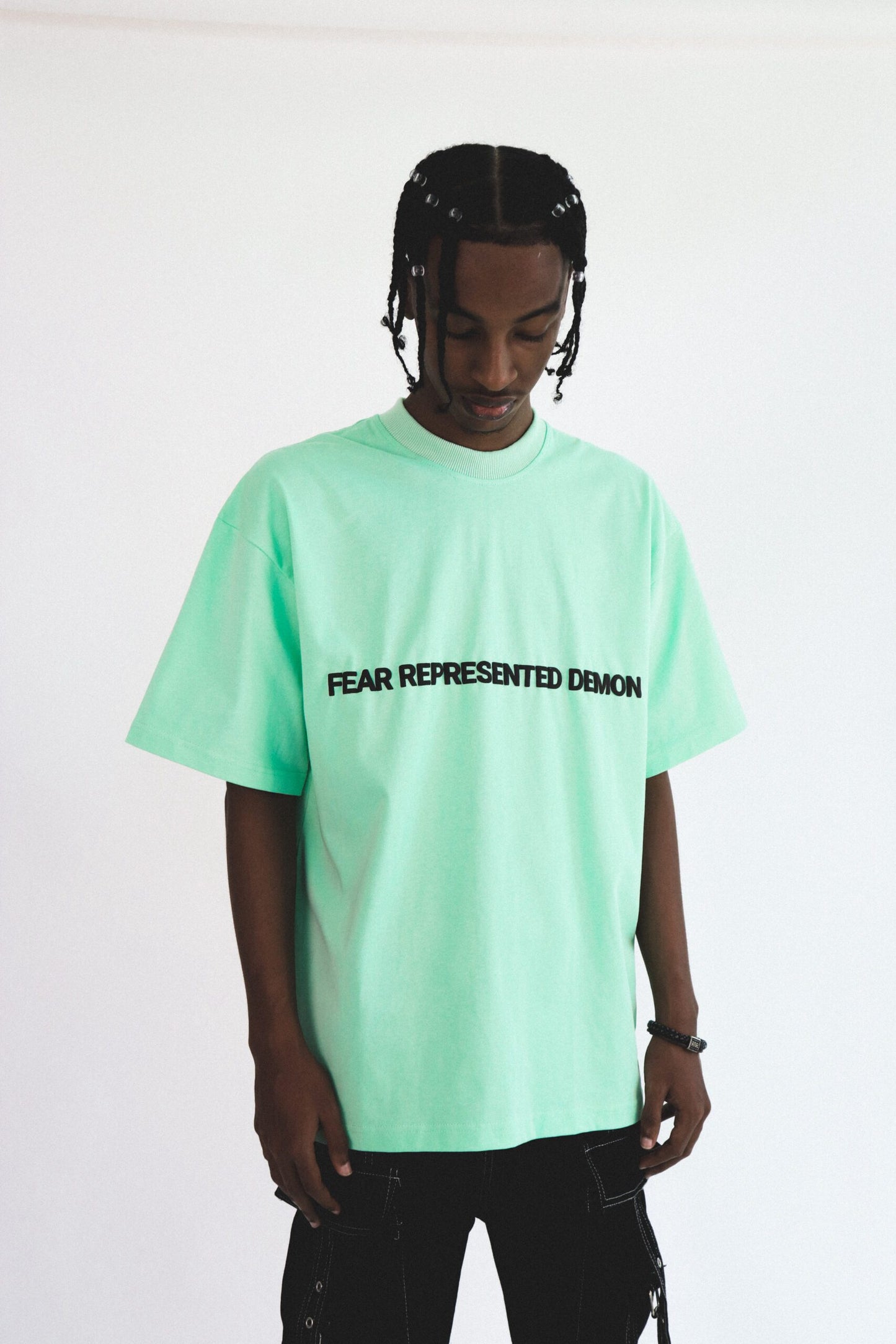 FRDCO : SS24 Embossed Logo Tee Cyan